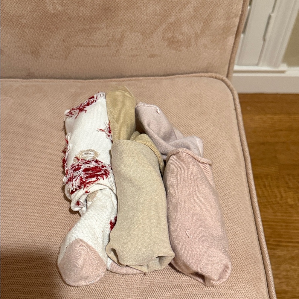 cupcakes & cashmere Women's Low-Cut Sock Trio in White, Beige, and Light Pink